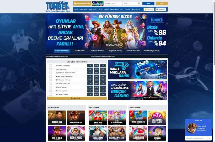 Tümbet ekran görüntüsü